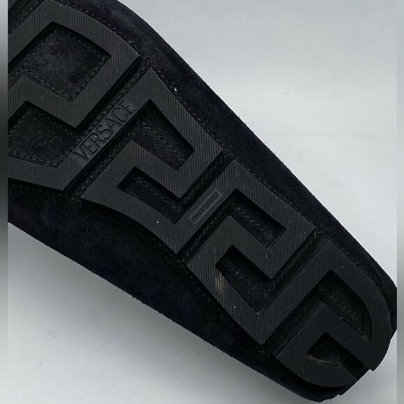 Versace Medusa Suede Leather Driver Loafers size 44/us size 11 - Picture 13 of 13